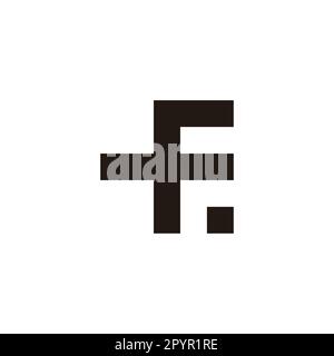 Letter fE Ef f E point geometric symbol simple logo vector Stock Vector