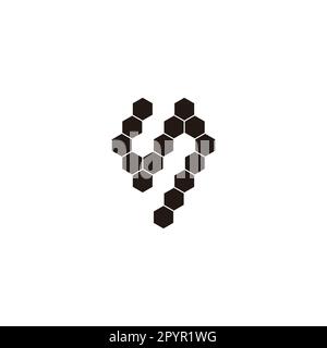 Letter s hexagons, diamond geometric symbol simple logo vector Stock Vector