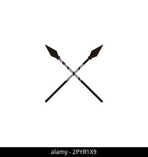 Spear letter X geometric symbol simple logo vector Stock Vector