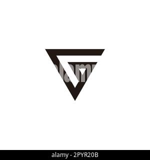 Letter G r triangle geometric symbol simple logo vector Stock Vector