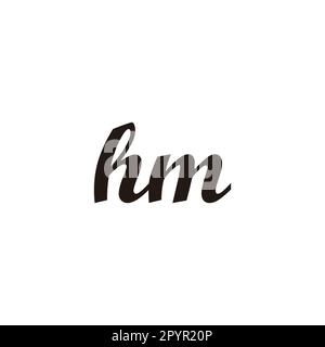 Letter hm connect geometric symbol simple logo vector Stock Vector
