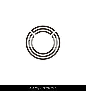Letter SO OS S O lines geometric symbol simple logo vector Stock Vector