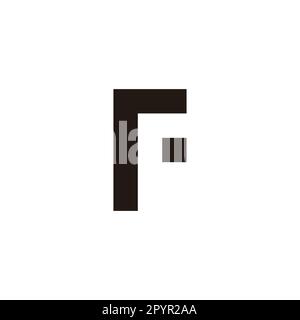 Letter rF Fr r F point geometric symbol simple logo vector Stock Vector