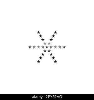 Stars, snowflake geometric symbol simple logo vector Stock Vector