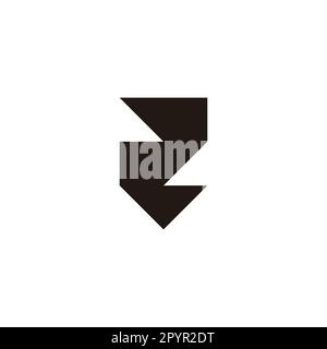 Number 2 shield, square geometric symbol simple logo vector Stock Vector