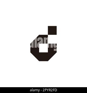 Letter dG Gd d G squares geometric symbol simple logo vector Stock Vector
