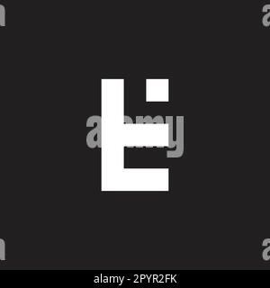 Letter t, L and E point geometric symbol simple logo vector Stock Vector