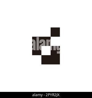 Letter r d square, d geometric symbol simple logo vector Stock Vector