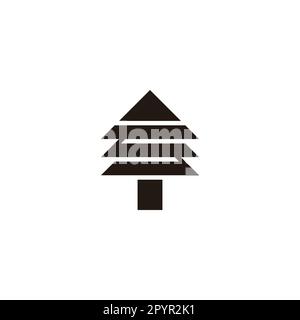 Letter S pines geometric symbol simple logo vector Stock Vector