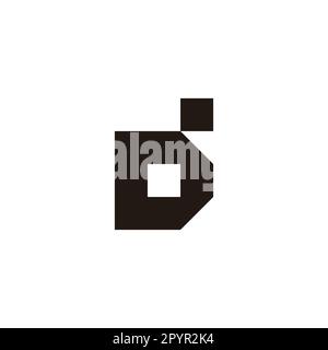 Letter Dd dD D d square geometric symbol simple logo vector Stock Vector
