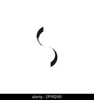 Letter N, letter V fold outline geometric symbol simple logo vector ...