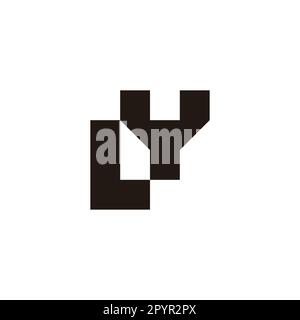 Letter LY square geometric symbol simple logo vector Stock Vector