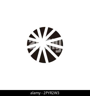 Sun, diamonds geometric symbol simple logo vector Stock Vector