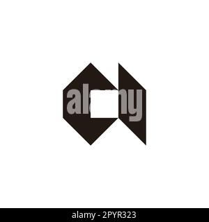 Letter ca ac c a square geometric symbol simple logo vector Stock Vector