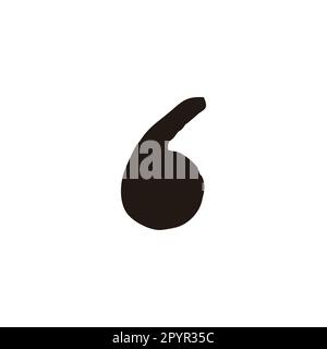 Number 6 simple, geometric symbol simple logo vector Stock Vector