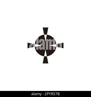 Target, spiked geometric symbol simple logo vector Stock Vector