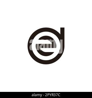 Number 2 in d circle geometric symbol simple logo vector Stock Vector
