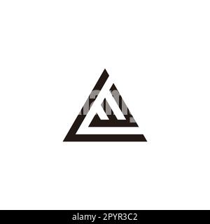 Letter Lw wL L w triangle geometric symbol simple logo vector Stock Vector