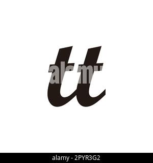 Letter tt connect geometric symbol simple logo vector Stock Vector