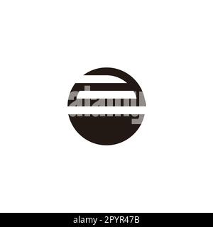 Letter a bowl, circle geometric symbol simple logo vector Stock Vector