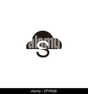 Letter S cloud geometric symbol simple logo vector Stock Vector