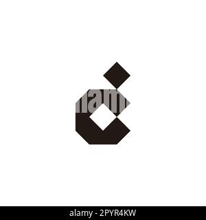Letter dc cd d c dot geometric symbol simple logo vector Stock Vector