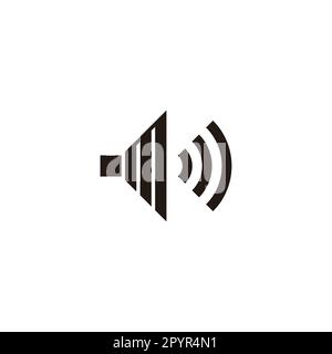 Letter m sound, wave geometric symbol simple logo vector Stock Vector