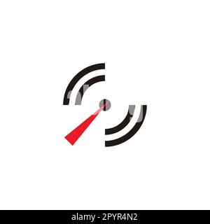 Letter S speedometer geometric symbol simple logo vector Stock Vector