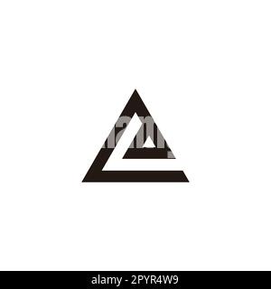 Letter Le triangle geometric symbol simple logo vector Stock Vector