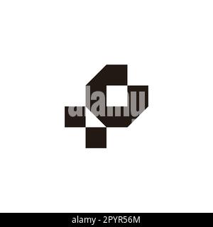 Letter Gf fG G f squares geometric symbol simple logo vector Stock Vector