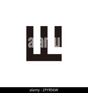 Letter FW WF F W geometric symbol simple logo vector Stock Vector