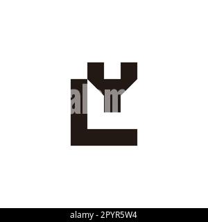 Letter LY square geometric symbol simple logo vector Stock Vector