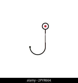 Letter j off, circle geometric symbol simple logo vector Stock Vector