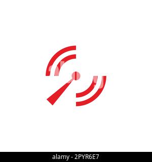 Letter S signal, hotspot geometric symbol simple logo vector Stock Vector