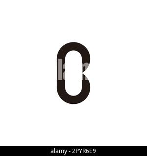 Letter B capsule geometric symbol simple logo vector Stock Vector
