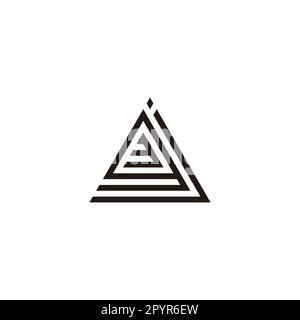 Number 3, letter g and j triangle geometric symbol simple logo vector Stock Vector