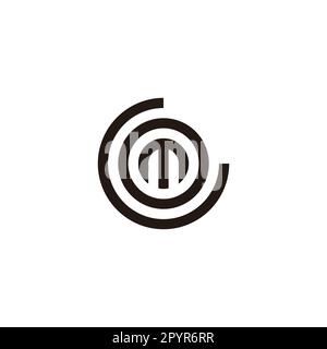 Letter G, o and m circle geometric symbol simple logo vector Stock Vector