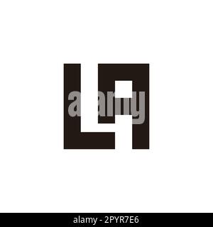 Letter LA square geometric symbol simple logo vector Stock Vector