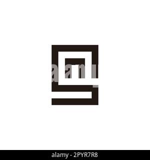 Letter n in S, building geometric symbol simple logo vector Stock Vector