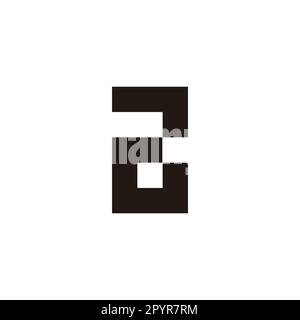 Letter Ga aG G a square geometric symbol simple logo vector Stock Vector