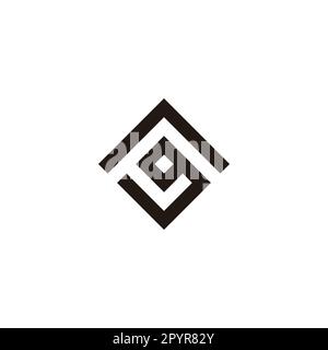 Letter n and g square geometric symbol simple logo vector Stock Vector