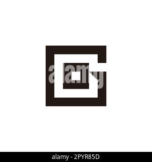 Letter G and o square, point geometric symbol simple logo vector Stock Vector