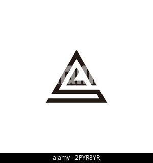 Letter L in S, triangle geometric symbol simple logo vector Stock Vector
