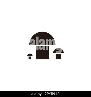 Mushroom, geometric symbol simple logo vector Stock Vector