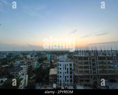 Mymensingh, Bangladesh Skyline is seen at dusk. Stock Photo