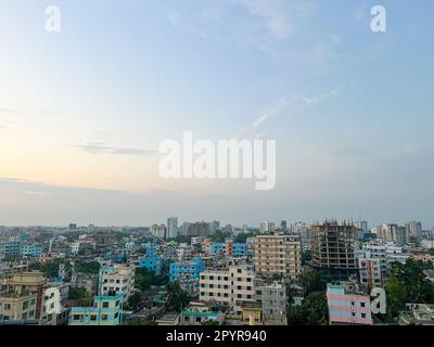 Mymensingh, Bangladesh Skyline is seen at dusk. Stock Photo