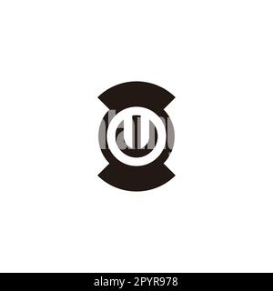 Letter W hourglass, circle geometric symbol simple logo vector Stock Vector