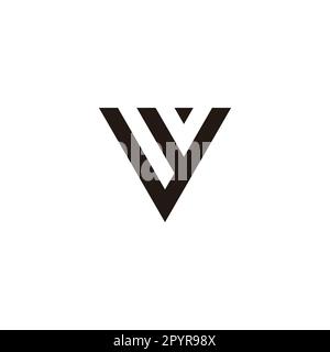 Letter y and v triangle drop geometric symbol simple logo vector Stock Vector