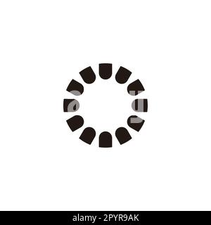 Bullets, circle geometric symbol simple logo vector Stock Vector