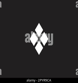 Letter X window or diamond geometric symbol simple logo vector Stock Vector
